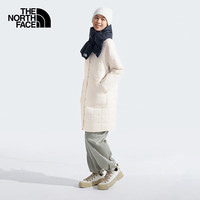 北面 棉服女户外保暖棉中长款外套89YH 米白色/QLI M