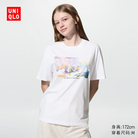 优衣库ZO＆FRIENDS UT/短袖女装483265 00 白色 中大童 亲子装 亲子T恤