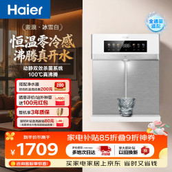 海尔 管线机温热款壁挂式净水器伴侣100%真沸腾全管路UV抑菌饮水机直饮机H