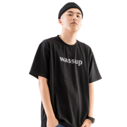 WASSUPHOUSE 基础Logo纯色短袖t恤男显瘦夏季休闲宽松情侣百搭打底