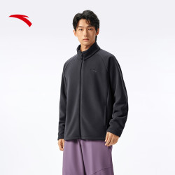 安踏 火壳2.0抓绒衣丨大地之壳冬季摇粒绒保暖外套男立领运动商务上衣