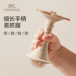 英氏 婴幼儿手摇铃0-1岁新生儿分阶安抚玩具沙锤尝鲜装宝宝牙胶 向阳花牙胶摇铃