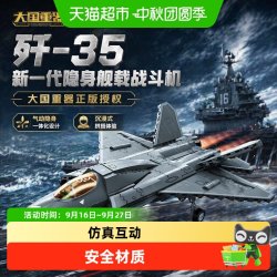 奇妙积木 玩具大国重器歼35舰载版军事模型摆件儿童礼物