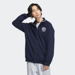 adidas 春秋季男子图案舒适耐磨运动休闲立领夹克外套