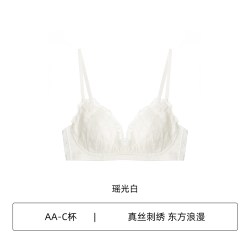 Claesen's claesens刺绣蕾丝真丝内衣夏季薄款桑蚕丝性感2026新款小胸文胸罩
