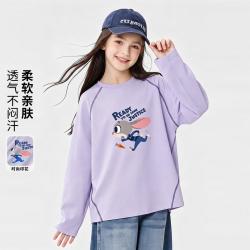 Disney baby 迪士尼宝宝 朱迪兔女童长袖t恤春秋亲肤舒适儿童上衣透气不闷汗女大童打底衫