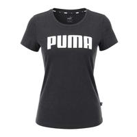PUMA 女式纯色字母logo纯棉休闲T恤