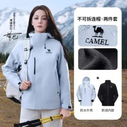 骆驼 女装冲锋衣2026新款男三合一户外登山服外套