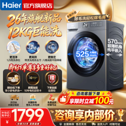 海尔 小红花系列 XQG120-L52D1 滚筒洗衣机 12kg