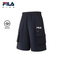 FILA KIDS斐乐童装男大童短裤26秋季新款儿童休闲梭织五分裤