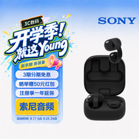 索尼 LinkBuds Clip 耳夹式蓝牙耳机 星夜黑 Type-C