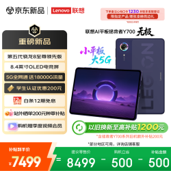 联想 拯救者Y700 8.4英寸OLED屏 24GB+1TB 5G平板电脑 紫色