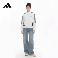 adidas 外套女秋季运动跑步户外梭织外套防风运动服 亮白 M