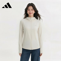 adidas 外套女秋季舒适跑步透气时尚潮流夹克外套 LE8861 矾土棕 M