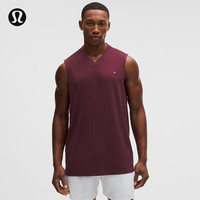 lululemon 丨Mesh-Panelled 男士网球网面拼接运动背心 LM1420S 勃艮第酒红/勃艮第酒红