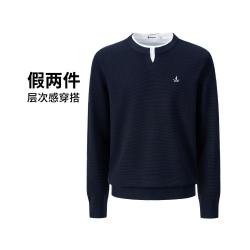 navigare 意大利小帆船 秋季休闲圆领套头打底衫男针织衫