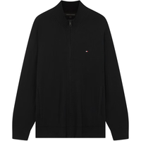 TOMMY HILFIGER 丝羊绒混纺立领针织开衫