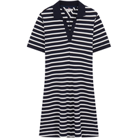 TOMMY HILFIGER 条纹V领针织POLO连衣裙