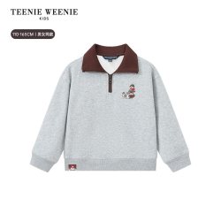TEENIEWEENIEKIDS TeenieWeenie Kids小熊童装26年冬新款男女童索罗娜加绒套头卫衣
