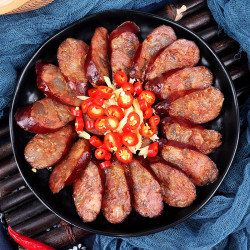 腊味香肠肉香农家手工自制柴火熏制腊肠散装营养天然