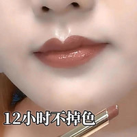 大牌新推荐不掉色不沾杯肉桂奶茶吃土色口红防水持久裸色茶色口红