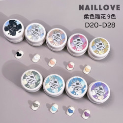NAILLOVE雕花胶套组 软糖韧性雕花 卡通雕花不沾手雕艺胶美甲店用