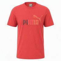 PUMA 男士印花LOGO极简纯色圆领T恤
