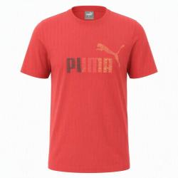 PUMA 男士印花LOGO极简纯色圆领T恤