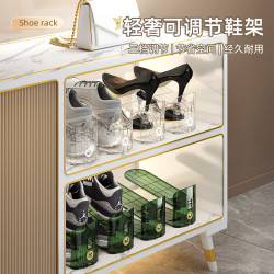 优勤 鞋架家用省空间双层可调节鞋托鞋柜分层隔板整理放鞋子置物架专属