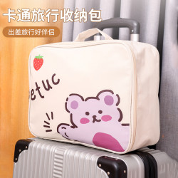 便携防水手提旅行收纳包拉杆衣物收纳袋简约行李袋拉杆包收纳袋