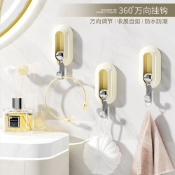 万向挂钩旋转强力粘胶无痕贴钩墙面免打孔粘钩日式厨房玄关门背后