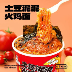 阿宽 爱吃鬼土豆泥泥面火鸡面6桶 速食泡面红油面皮方便面夜宵小吃
