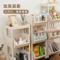小推车置物架落地书房移动书架客厅收纳架宿舍桌下储物架零食架子