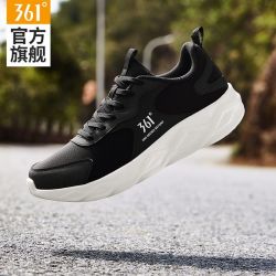 361° 男鞋运动鞋2026秋季新款皮面保暖跑步鞋男防滑减震休闲鞋防水
