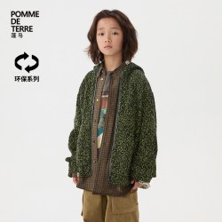 pomme de terre [环保系列]蓬马大童毛衣羊绒羊毛混纺秋装男女儿童