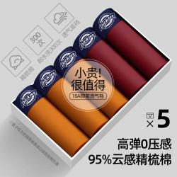 Dickies 5条装男士内衣裤精梳棉透气平角四角裤