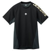迪桑特 日本直邮DESCENTE 排球服 半袖T恤 DV5SHTX1UB 黑黄