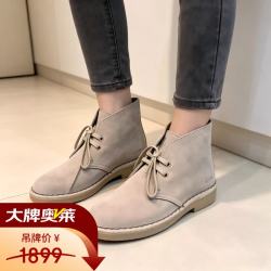 Clarks 女款复古平底短靴 沙色 36