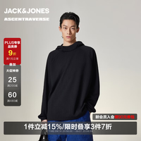 杰克琼斯 226133079 AT系列华夫格连帽卫衣 黑色 M