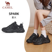 骆驼 女鞋厚底增高缓震老爹休闲运动鞋子 K25CX4L4013 黑/城堡灰 36 4013,黑/城堡灰