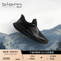 ecco BIOM 2.2休闲鞋男鞋 2024年秋季男士运动鞋一脚套 健步830824 黑色83082451052 41