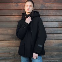 移动端：LILY 羊毛风衣壳加厚鹅绒羽绒服