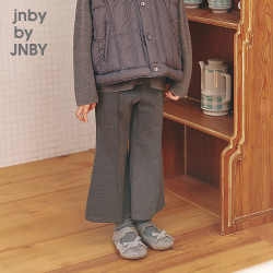 jnby by JNBY 合身长裤喇叭裤纯色简约大方时尚秋女童1P8E12670 075/杂中灰 120 cm