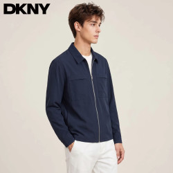 DKNY 商务风拉链夹克2026秋季新款翻领外套行政夹克上衣男