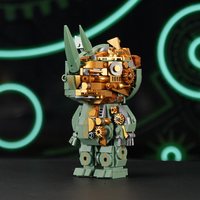 中国国家博物馆 青铜机甲犀牛尊博物馆益智拼装模型玩具文创礼物