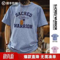 马登 信仰之力复古印花T恤TH2601843