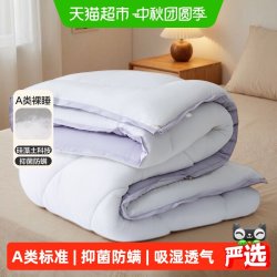 水星家纺 硅藻土抑菌A类春秋被磨毛保暖被子被芯学生宿舍床品