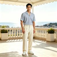 GIORGIO ARMANI 男士时尚潮流条纹设计感纯棉宽松日常百搭休闲衬衫