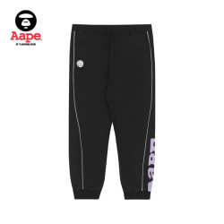 Aape 女装春夏撞色字母印花镭射徽章运动束脚长裤6820XXH