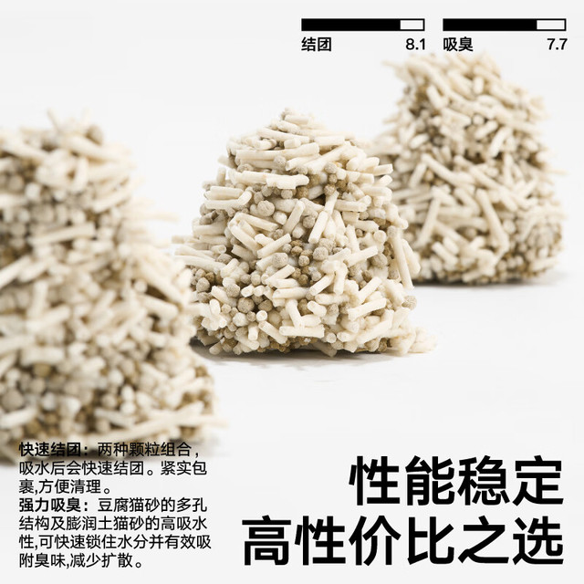 pidan 混合豆腐猫砂 豆腐膨润土皮蛋猫砂除臭猫砂结团快1.9kg*4包